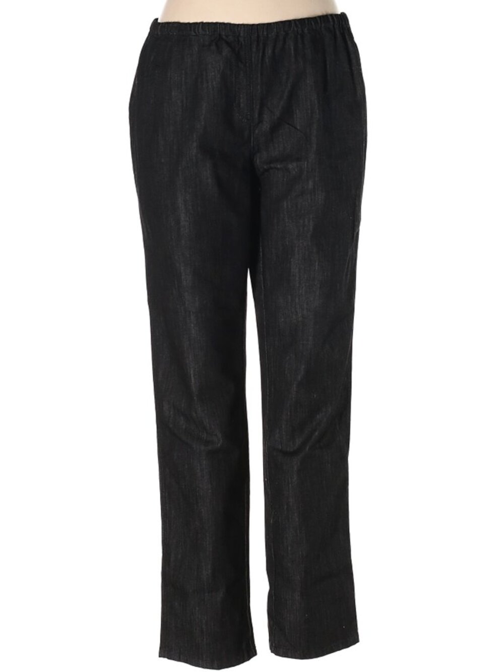 MARINA SPORT by MARINA RINALDI Black Denim Elastic Waist Pants Size 25 US 14-16